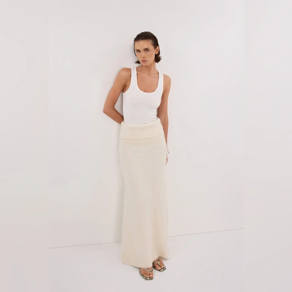 NWT dissh ivory Salma angora skirt - size s - Picture 6 of 9